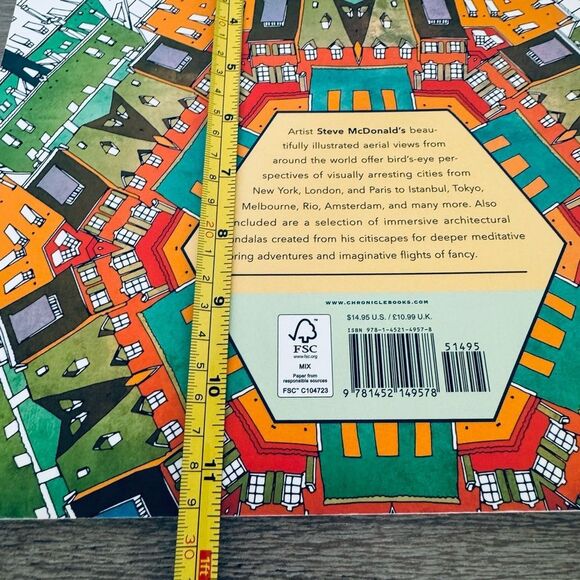 Fantastic Cities Adult Coloring Book - Picture 2 of 9